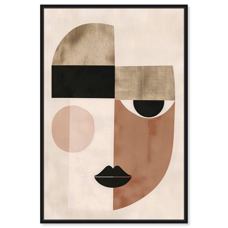 Face Moderne I Canvas by Art Remedy - Black - 36" x 54"