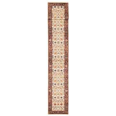 ECARPETGALLERY Hand-knotted Serapi Heritage Cream Wool Rug - 2'6 x 21'4