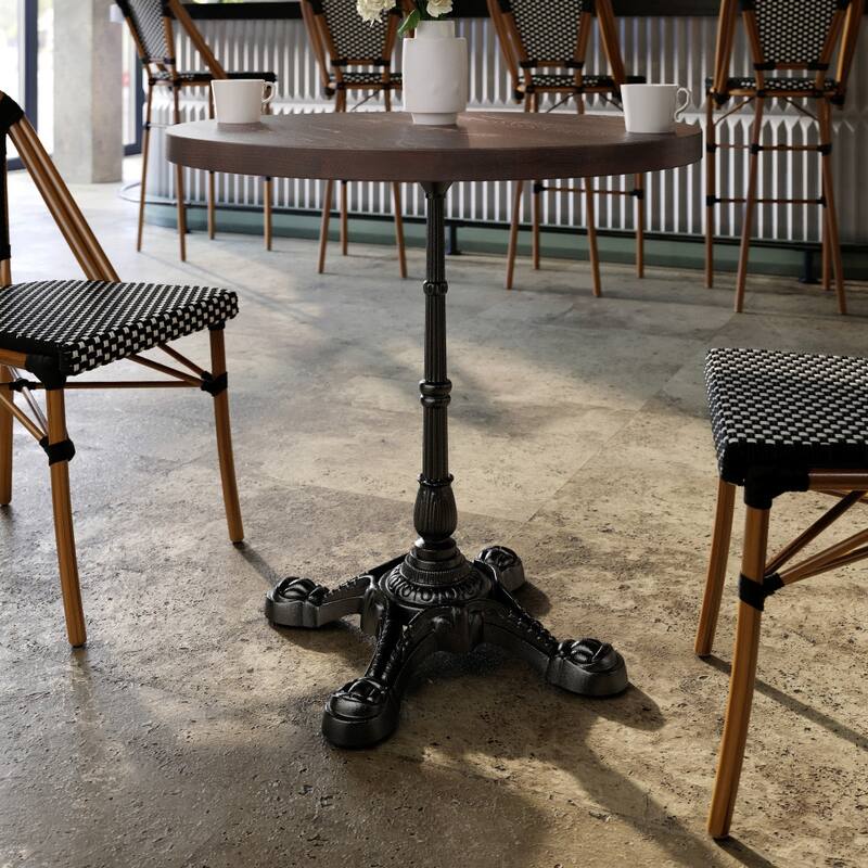 Commercial Indoor/Outdoor Cast Iron Bistro Table Base - 22.75"W x 22.75"D x 28.25"H