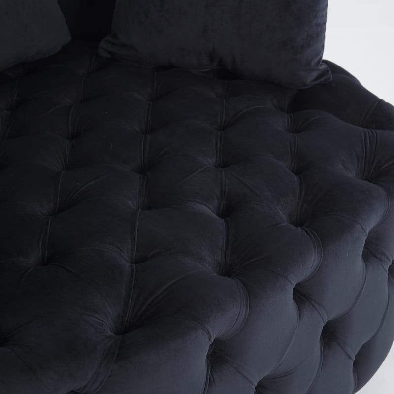 40.6''Wide Accent Sofa Chair, Upholstered Velvet Barrel Sofa Chair