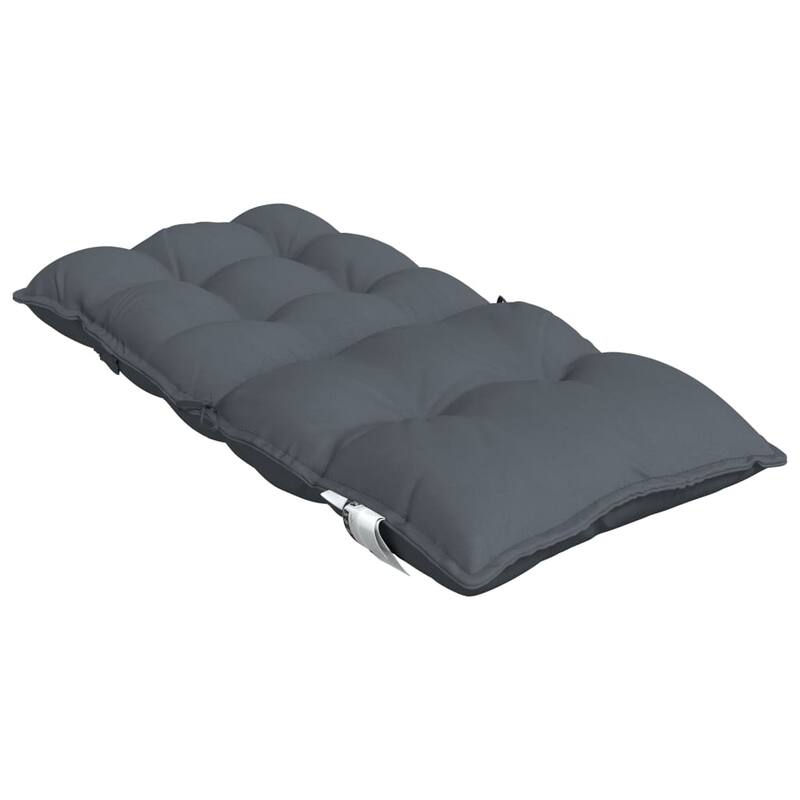 vidaXL Lowback Chair Cushion Set of 4 Anthracite - 19.7 x 39.4 x 2.8 in.