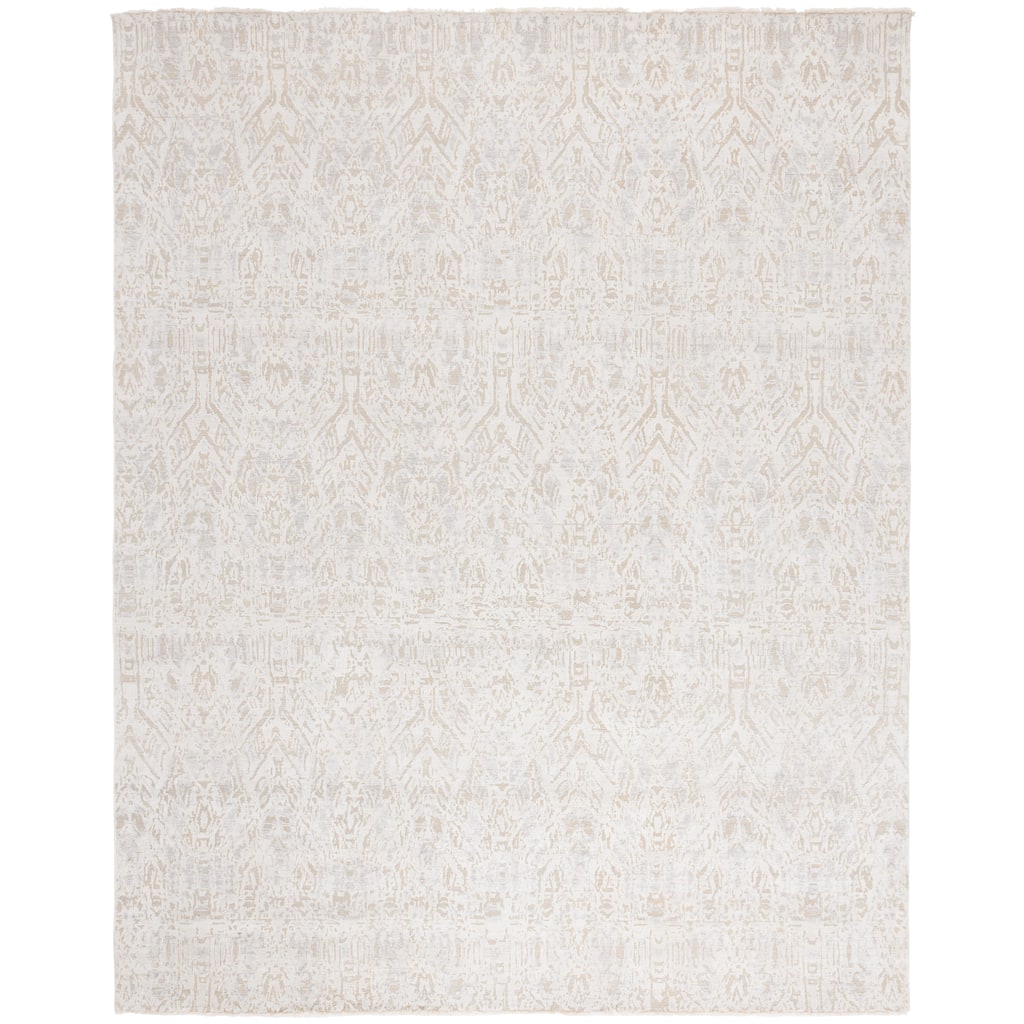 SAFAVIEH Couture Hand-Knotted Centennial Jacomina Ivory / Silver Rayon