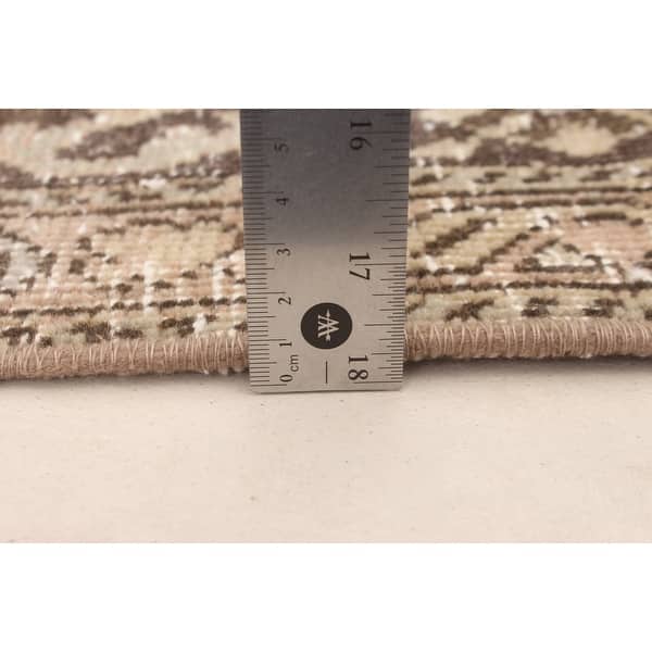 ECARPETGALLERY Hand-knotted Anadol Vintage Light Khaki Wool Rug - 4'8 x ...