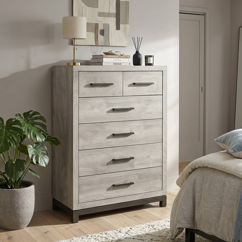 grey metal dresser GrandView 5-Drawer Dresser