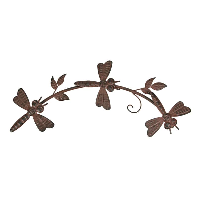 18 Inch Metal Dragonfly Wall Hangings Indoor/ Outdoor (Set Of 2)