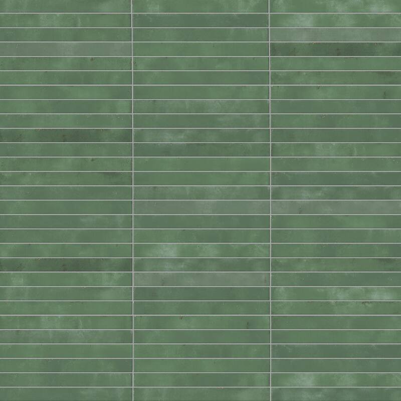 Merola Tile Phoenix Green 1-7/8" x 17-3/4" Porcelain Floor and Wall Tile