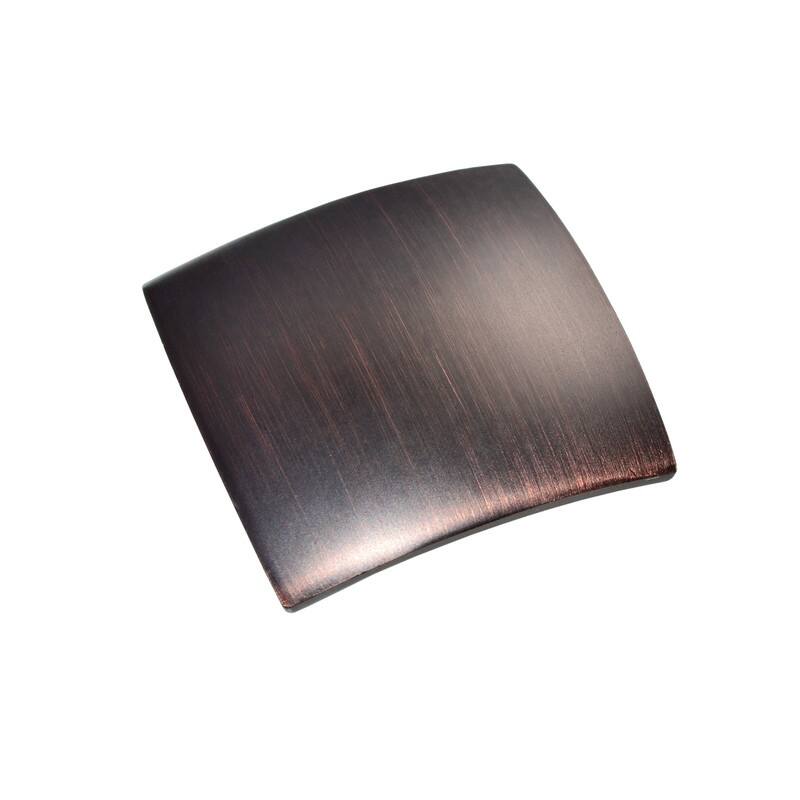 Utopia Alley Rhonda Contoured Square Cabinet Ring Pull Knob 1.3" - Vintage Cabinet Hardware with Hand Finished Oil Rubbed Bronze