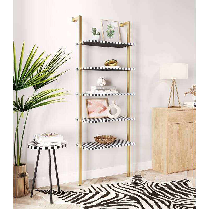 Zebra Shelf Multicolor - 26" W x 11.8" D x 72.8" H - Multi