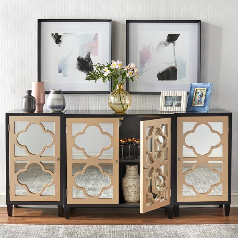 Lifestorey Broadway 3-piece Mirrored Cabinet Set