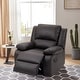 preview thumbnail 1 of 79, Vegan Leather Upholstered Push Back Manual Recliner Chair