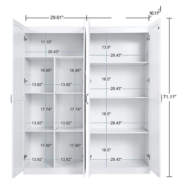 Manhattan Comfort Hopkins Storage Closet 4.0 in White - Set of 2 Manhattan Comfort Hopkins Storage Closet 4.0 in White - Set of 2