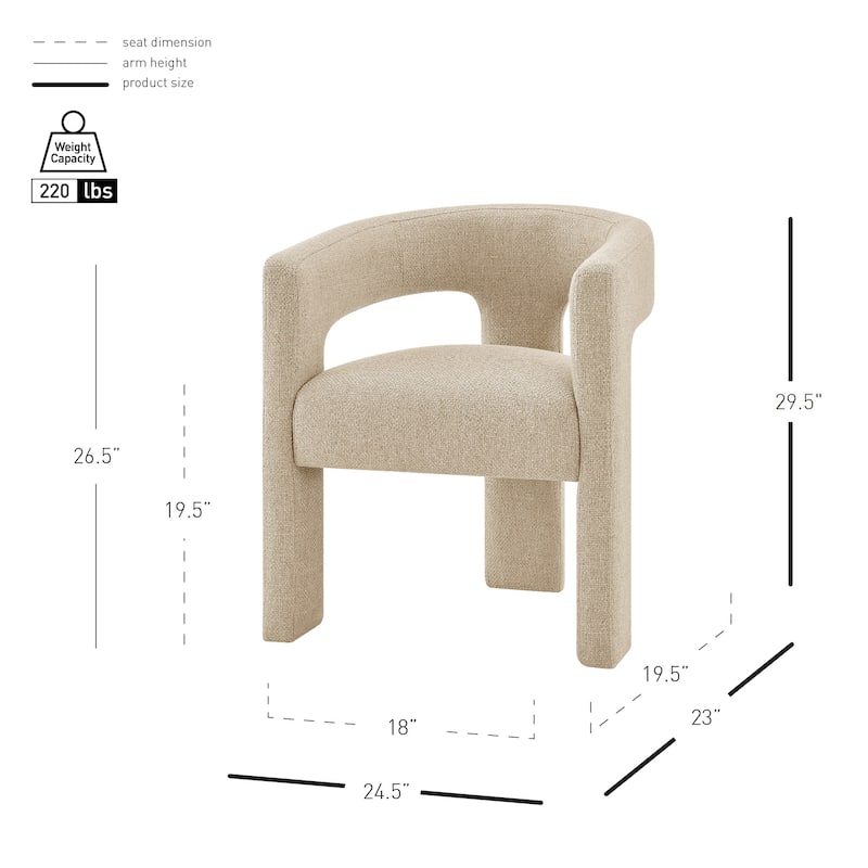 NPD Furniture Sherlyn Dining Side Arm Chair