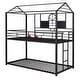 preview thumbnail 29 of 44, House Shape Design Metal Bunk Bed with Roof and Slide for Extra Fun, Sturdy Frame