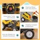 preview thumbnail 4 of 8, Pedal-Powered Construction Digger Toy with Trailer & Durable Design for Kids - Yellow