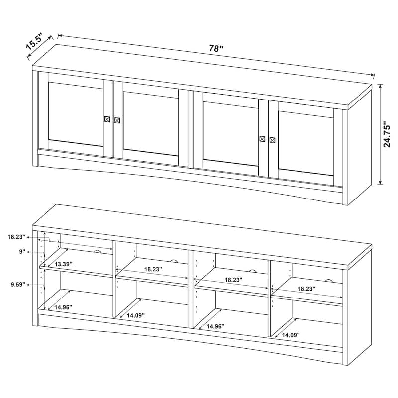 Laughlin 3-Piece Entertainment Center With Gunmetal
