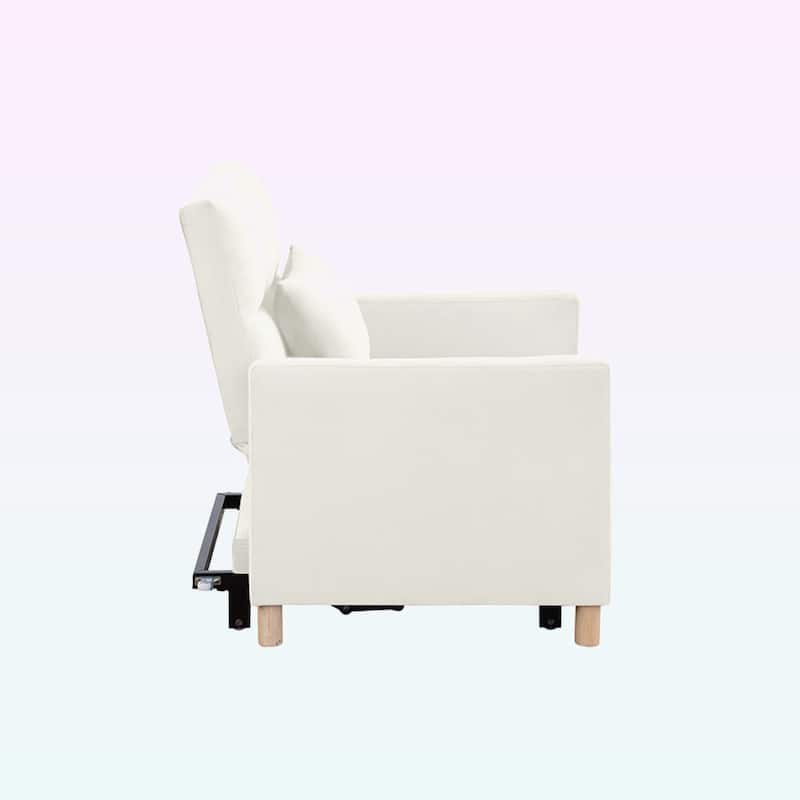 Modern Convertible Sleeper Sofa Chair Bed with Pillow
