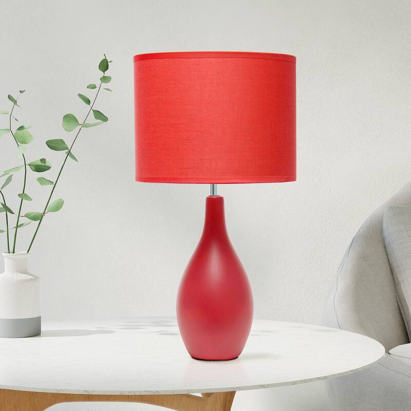 18.11" Standard Dewdrop TableLamp with Matching Fabric Shade