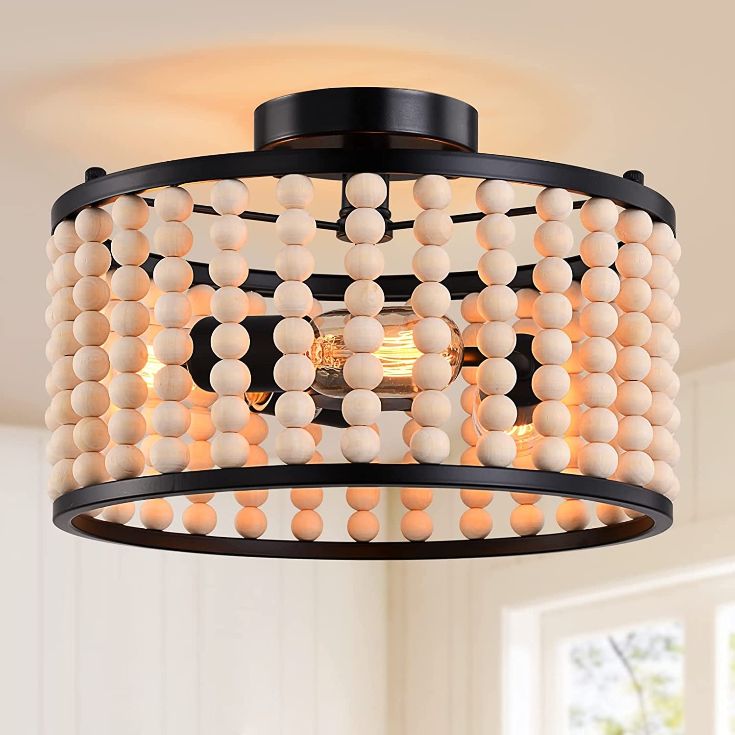 Boho beaded lamp on sale