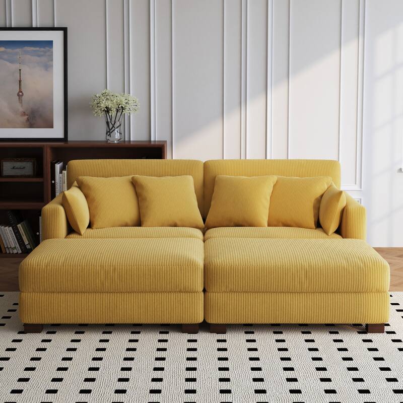 88" Convertible Larger Couch Modular Sectional Sofa Set