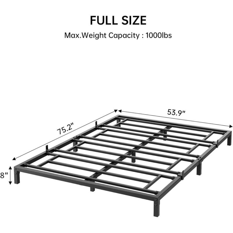 Bed Frame No Box Spring Needed Metal Platform Bed 8"