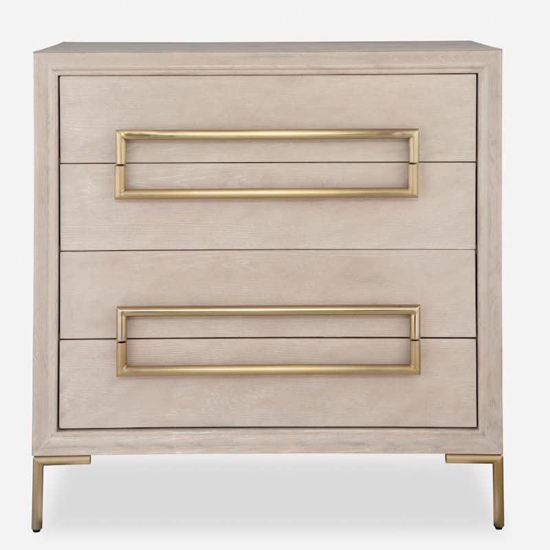 Uttermost 24770 Alessia 34" Wide 4 Drawer Veneer Dresser - Light Oak