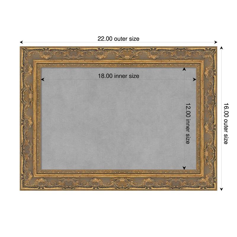 Amanti Art Filigree Gloss Black Framed - 22 x 16 in - Filigree Gold