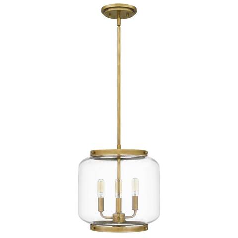 Tapley 3-Light Weathered Brass Mini Pendant