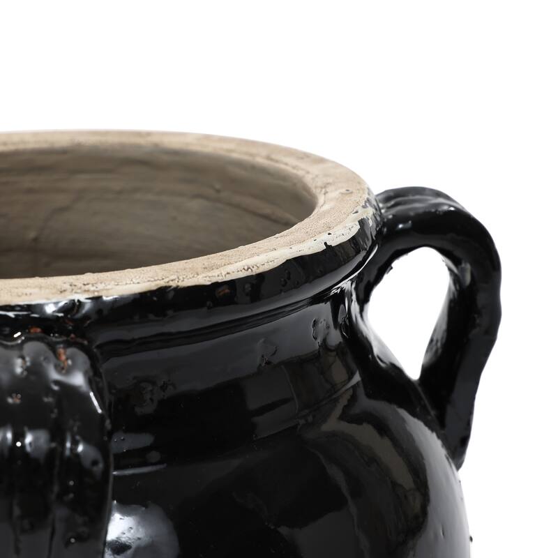 Black Jug Terracotta Round Vase (Single)