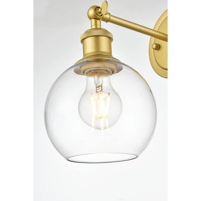 Kailey 1 Light Black and Clear Bath Sconce