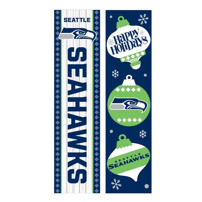 47" Double Sided Seasonal Porch Leaner, Seattle Seahawks - 47" x 11.25"