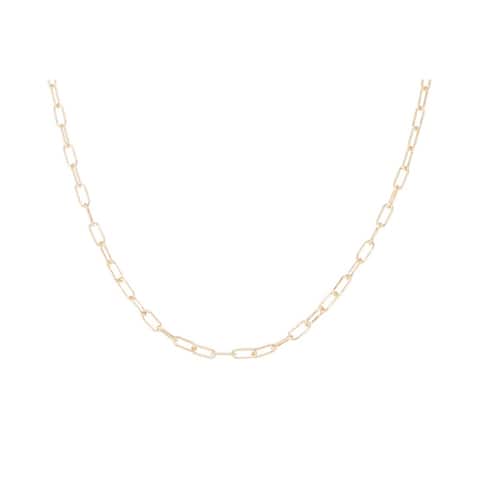 14K Yellow Gold filled 2.5mm Paper Clip chain necklace by Gioelli Designs