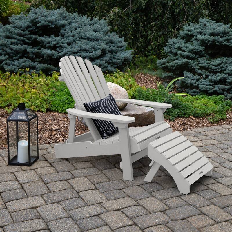 HIGHWOOD Folding and Reclining Adirondack Chair with Folding Ottoman