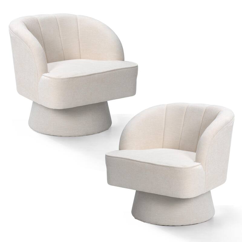 Upholstered Swivel Accent Chair Armchair, Barrel Chair, Club Chair
