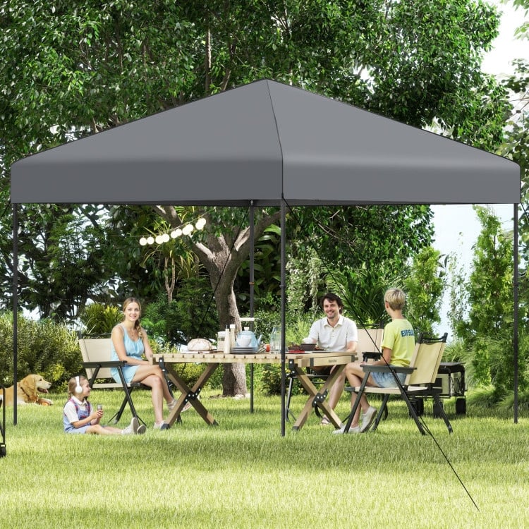 Oxford Fabric Metal Pop Up Canopy Tent with Bag and Adjustable Height