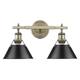 Option Aged Brass with Black Shades