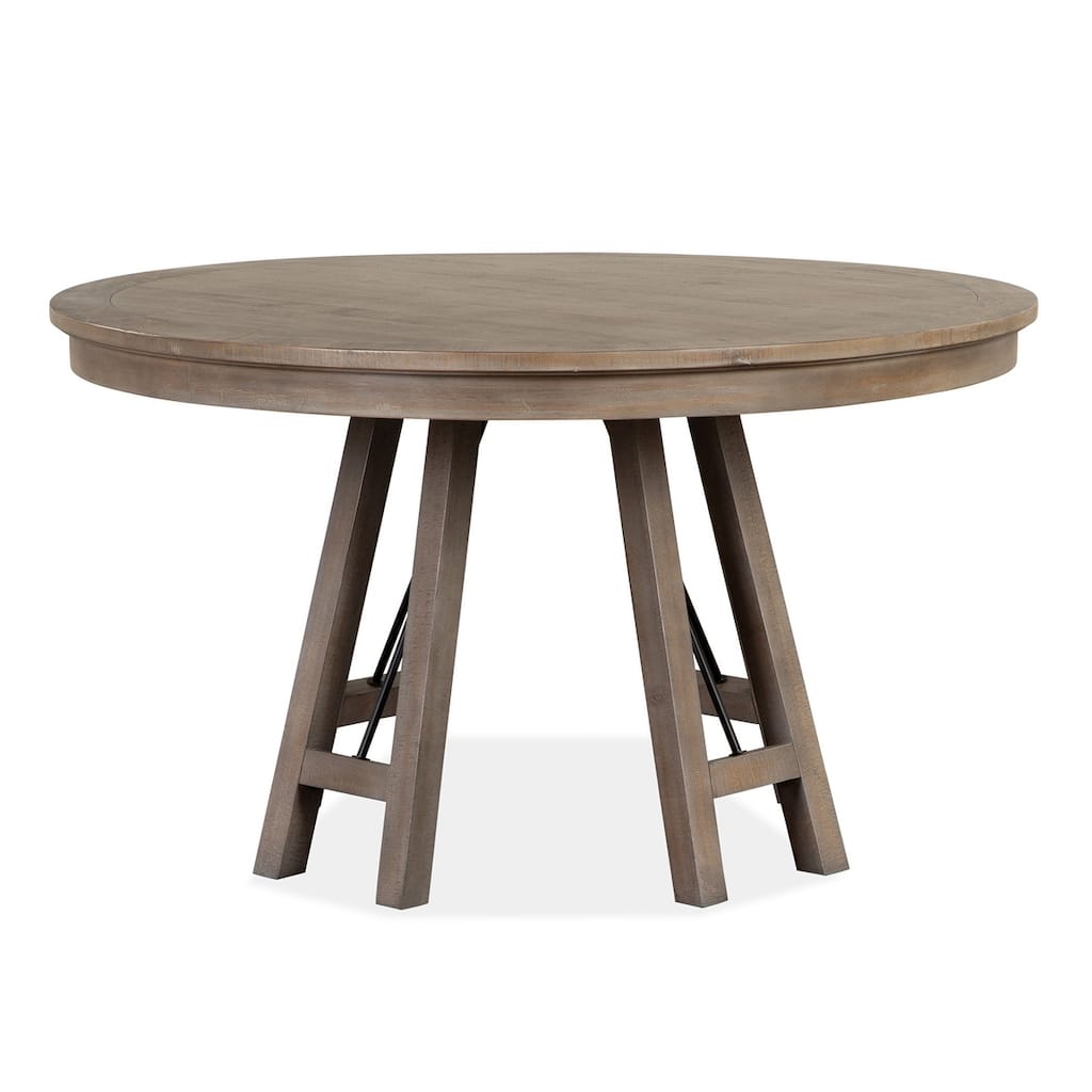 Magnussen Home Paxton Place Dovetail Grey 52" Round Dining Table - 52''W x 52''D x 30''H