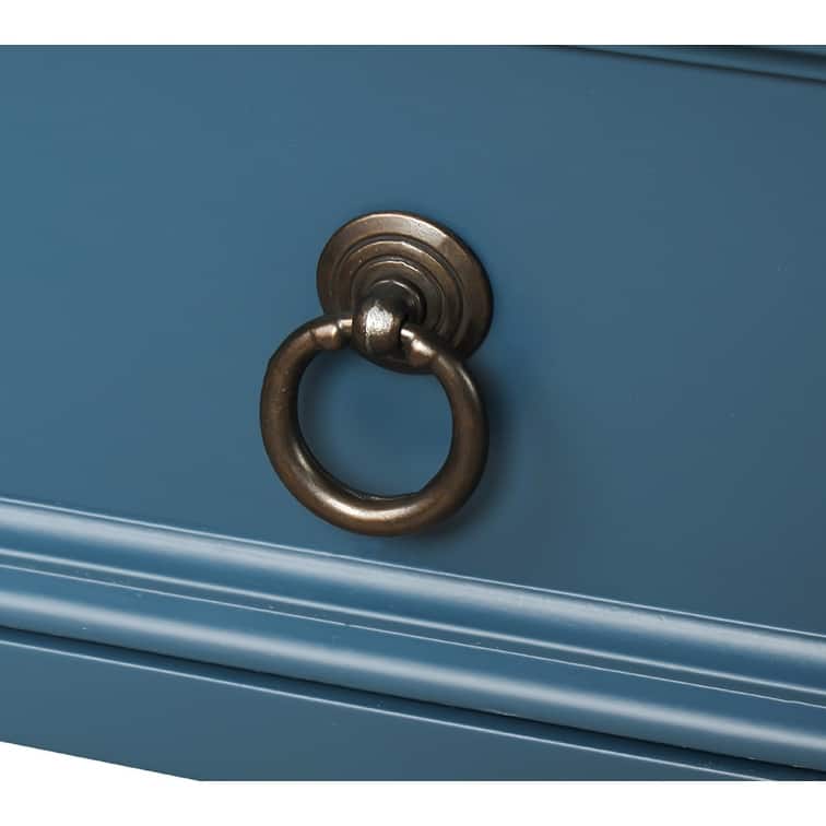 Nestfair Solid Wood Console Table with 3 Drawers and Shelf