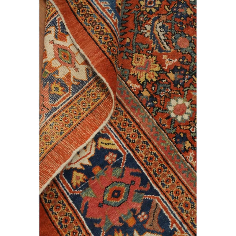 Hand Knotted Oriental 100% Wool Carpet Traditional Floral Oranges & Rust Sultanabad Area Rug - 18' 6'' X 10' 8''