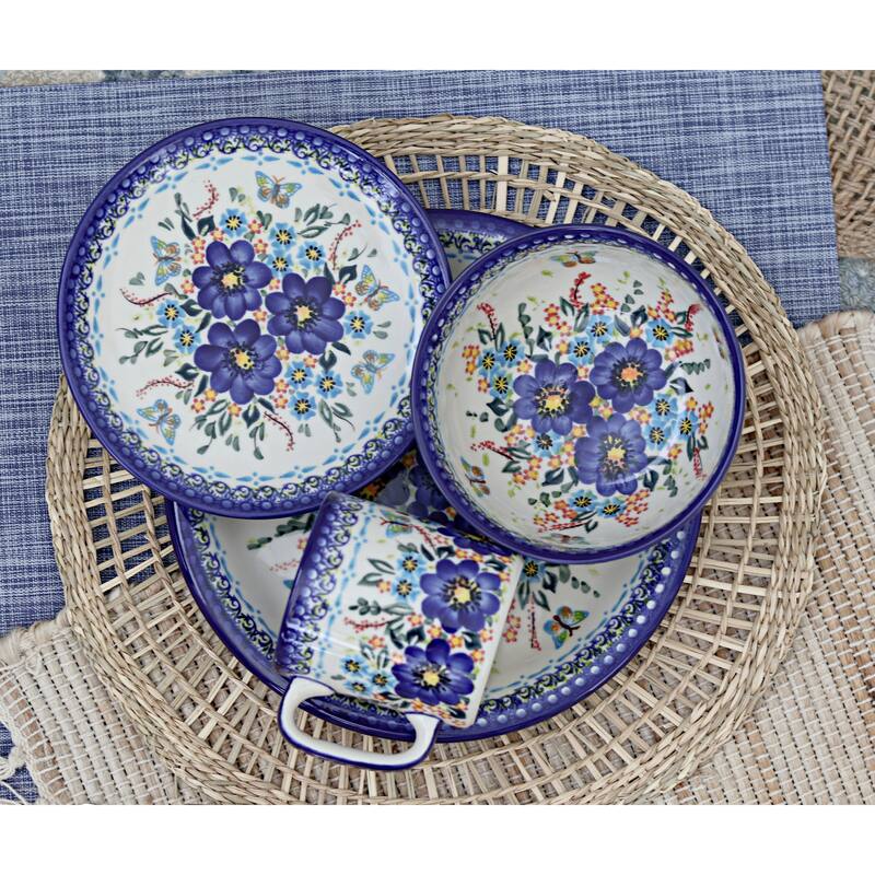 Blue Rose Polish Pottery Vena Mug