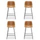 preview thumbnail 14 of 49, LUE BONA Modern Faux Leather Metal Frame Counter Height Bar Stools (Set of 4)