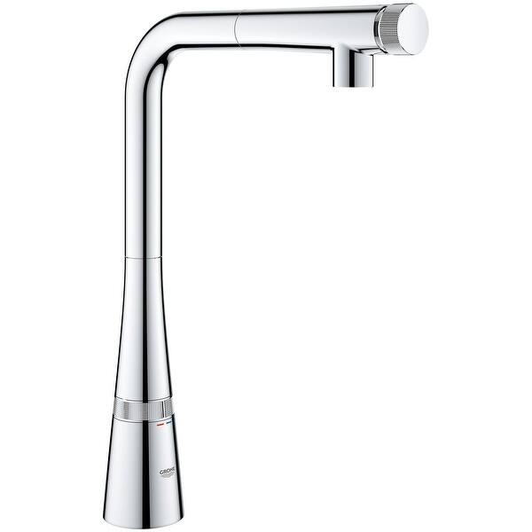 slide 2 of 12, Grohe Zedra 1.75 GPM Single Hole Pull Out Kitchen Faucet Starlight Chrome