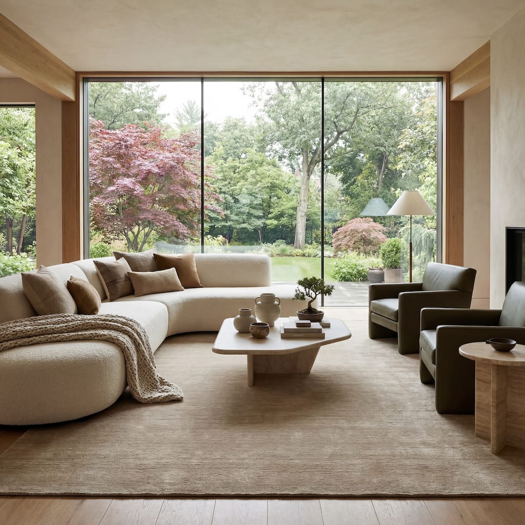 Arrel Speckled Wool-Blend Area Rug