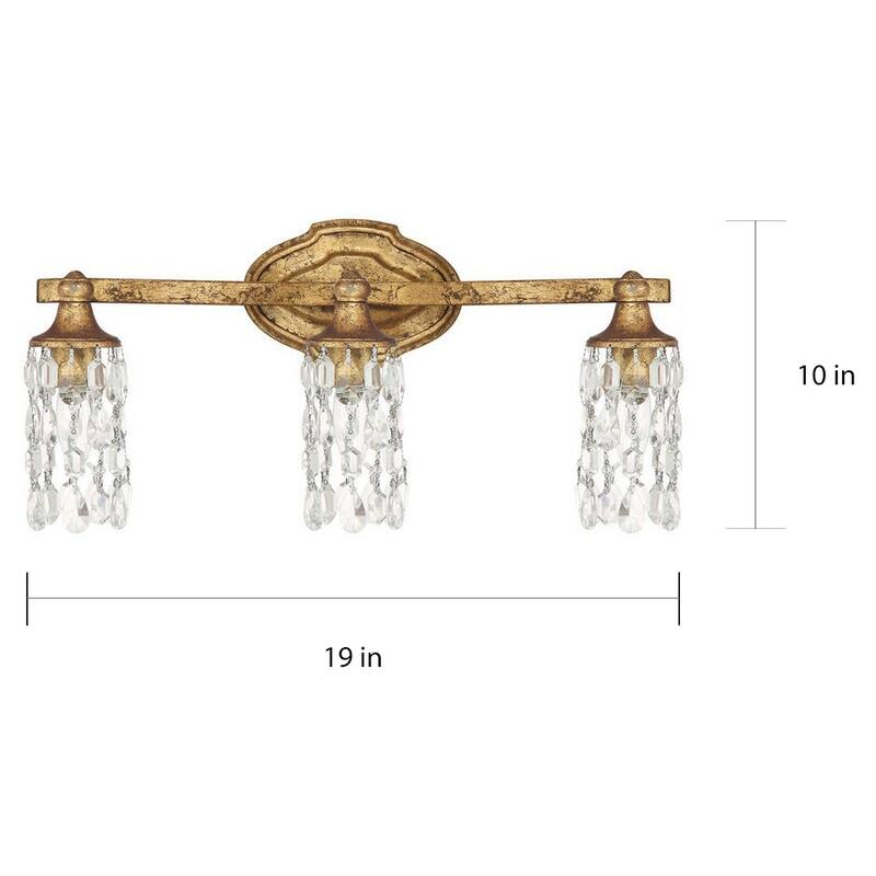 Blakely 3-light Antique Gold Bath/Vanity Light