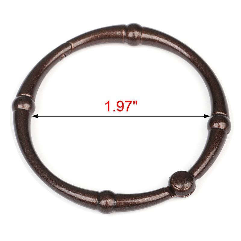 Utopia Alley Victoria Rustproof Shower Curtain Rings for Bathroom - Set of 12