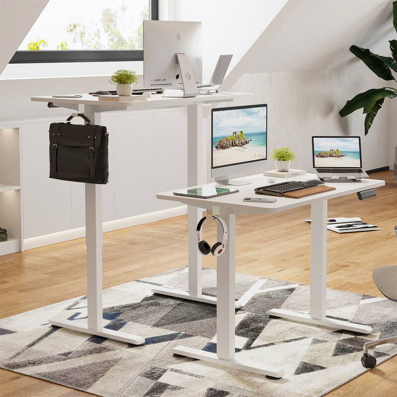 Electric Standing Adjustable Height Sit Stand Home Office Desk w/ Splice Board
