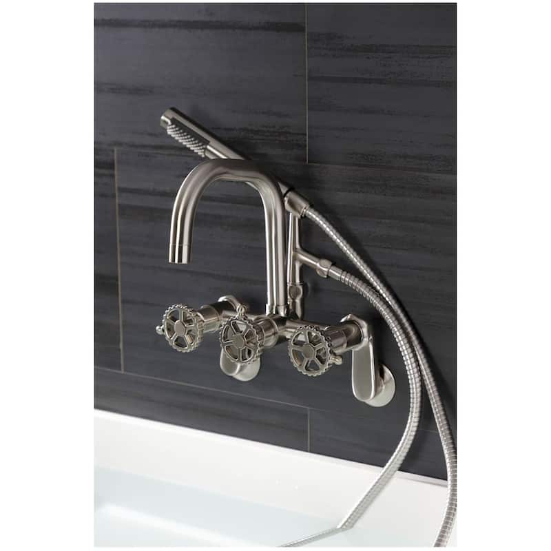 Kingston Brass AE845.CG Fuller Wall Mounted Tub Filler with Built-In