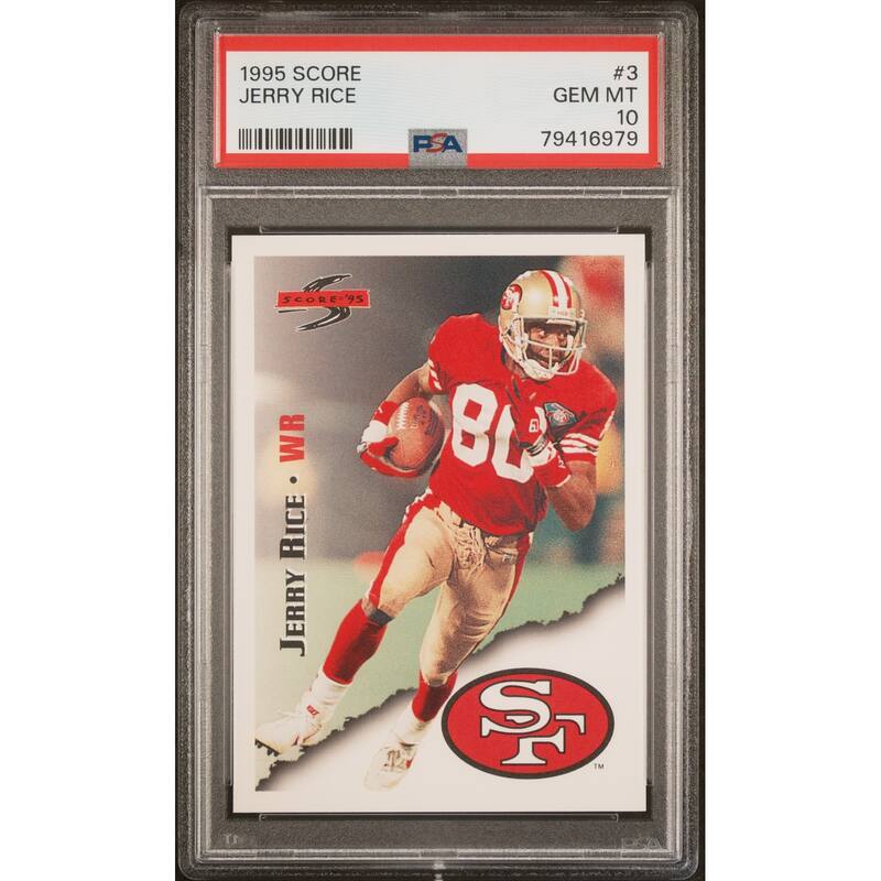 Jerry Rice 1995 Score Football Card #3 Graded PSA 10 - 8'6" x 11'6"