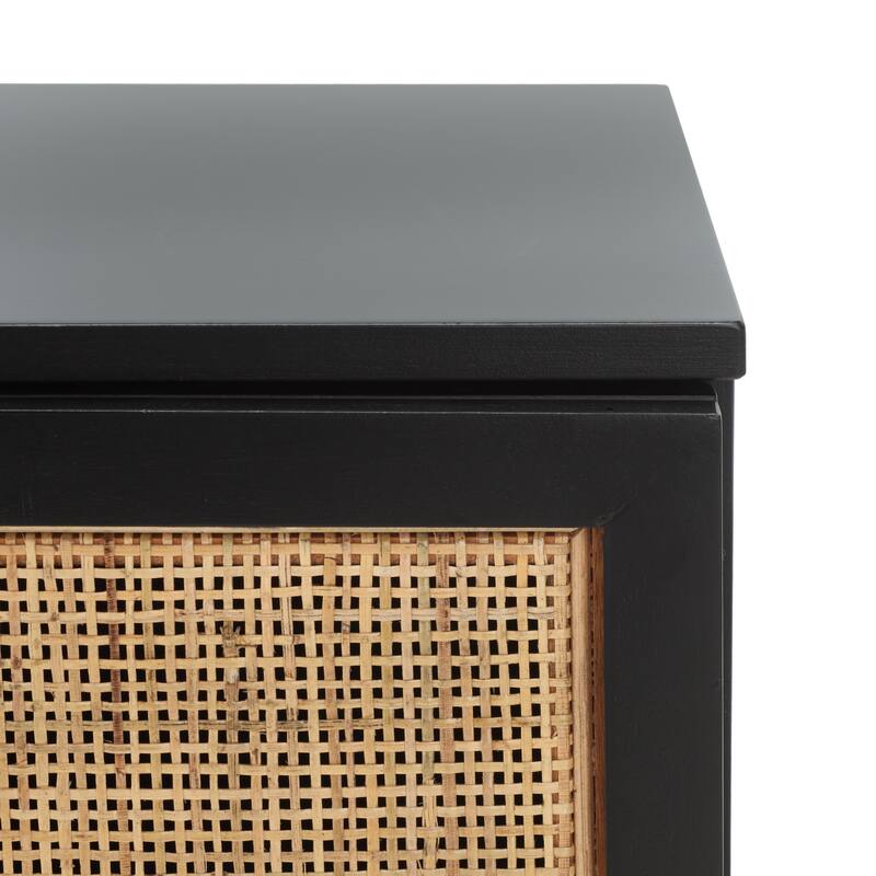 SAFAVIEH Zadie 1 Shelf Rattan Media Stand - 54" W x 15" D x 22" H