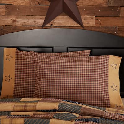 Patriotic Patch Pillow Case Set