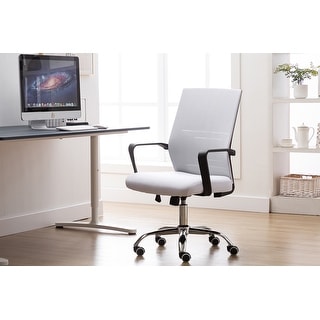 Porthos Home Balzac Mesh Ergonomic Office Chair with Chrome Roller Base